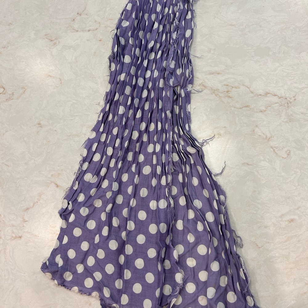 Polka dot Scarf in periwinkle blue